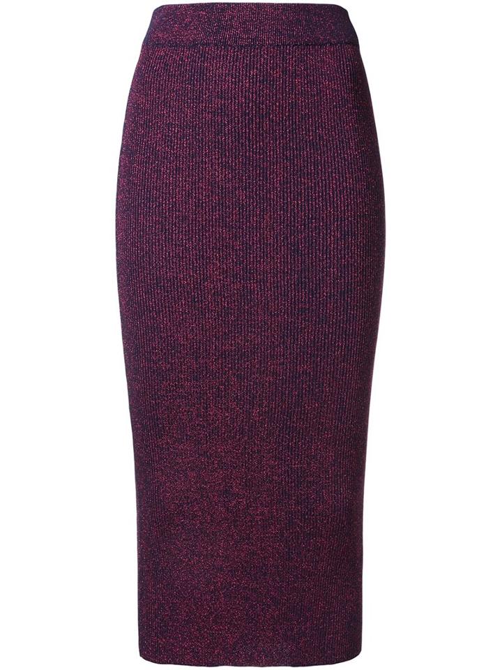 G.v.g.v. Glitter Knit Skirt, Women's, Size: Xs, Red, Nylon/polyester/rayon