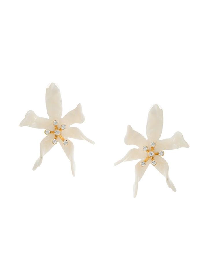 Lele Sadoughi Flower Earrings - White