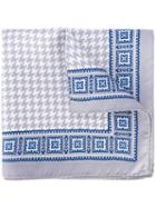 Borrelli - Houndstooth Print Scarf - Men - Silk - One Size, Grey, Silk