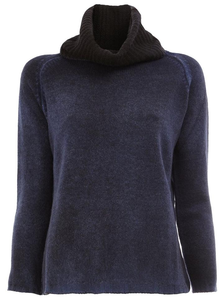 Avant Toi Roll Neck Jumper, Women's, Size: Large, Blue, Cashmere