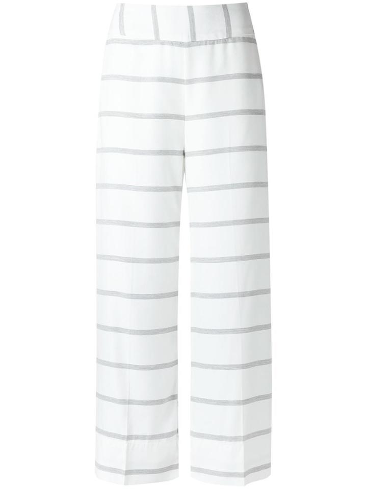 Tufi Duek Striped Cropped Trousers - White