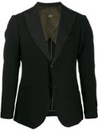Maurizio Miri Contrast-lapel Blazer - Black