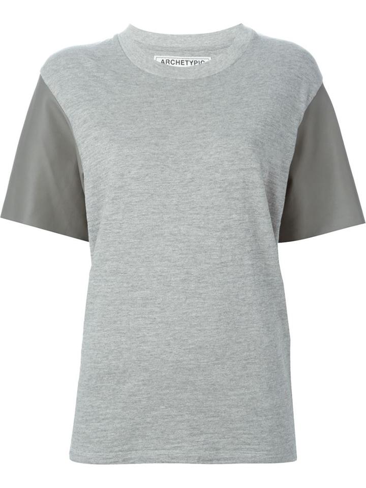 Golden Goose Deluxe Brand 'celia' T-shirt, Women's, Size: Large, Grey, Cotton/leather