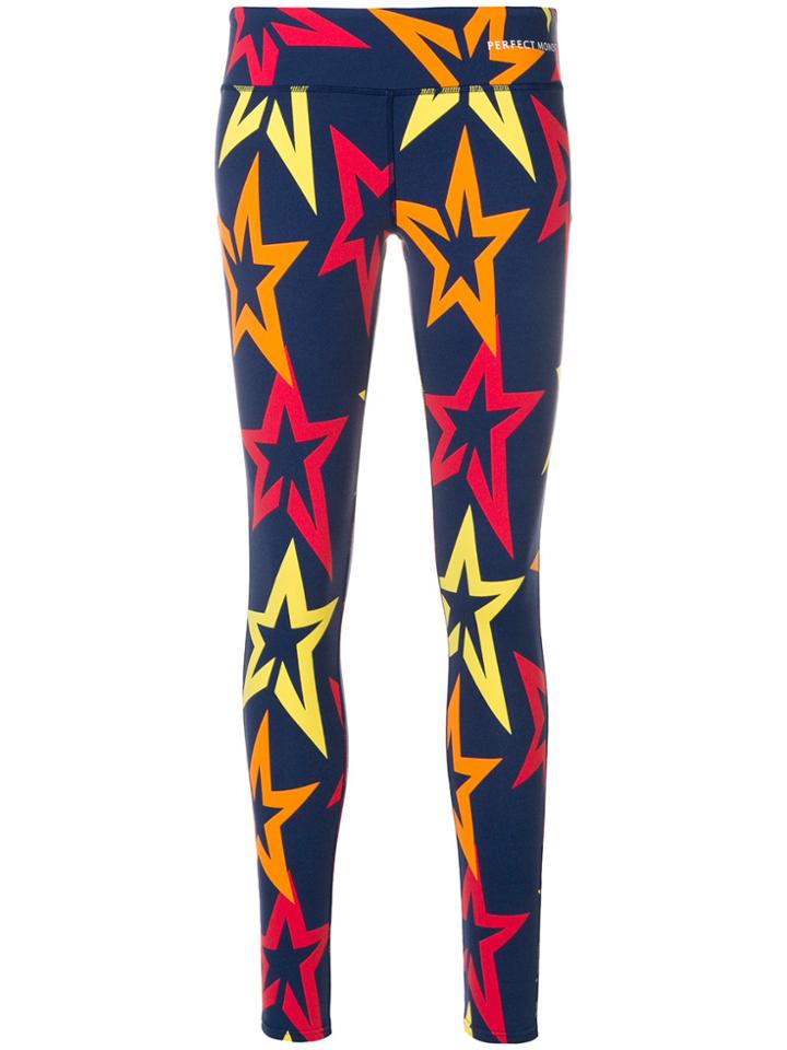 Perfect Moment Star Print Leggings - Blue