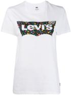 Levi's Floral Logo Print T-shirt - White