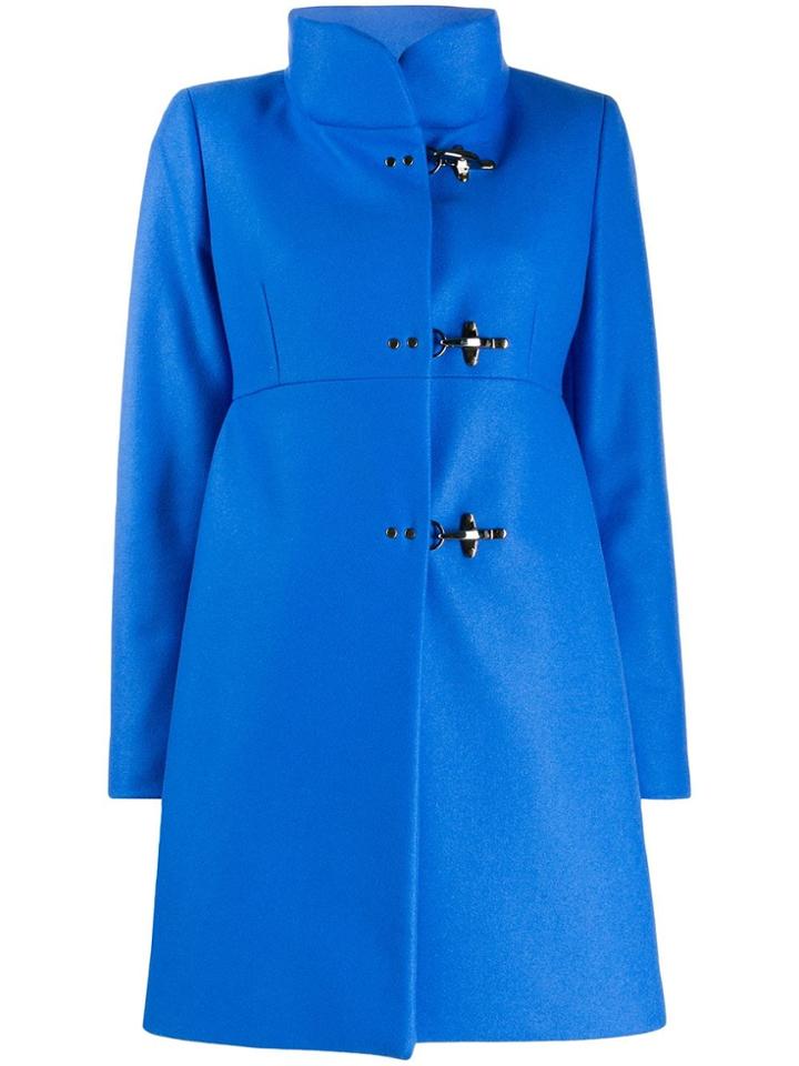 Fay Virginia Lobster-fastening Coat - Blue