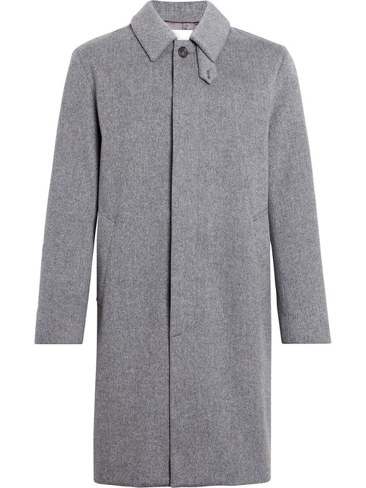 Mackintosh Light Grey Storm System Wool 3/4 Coat Gm-001f