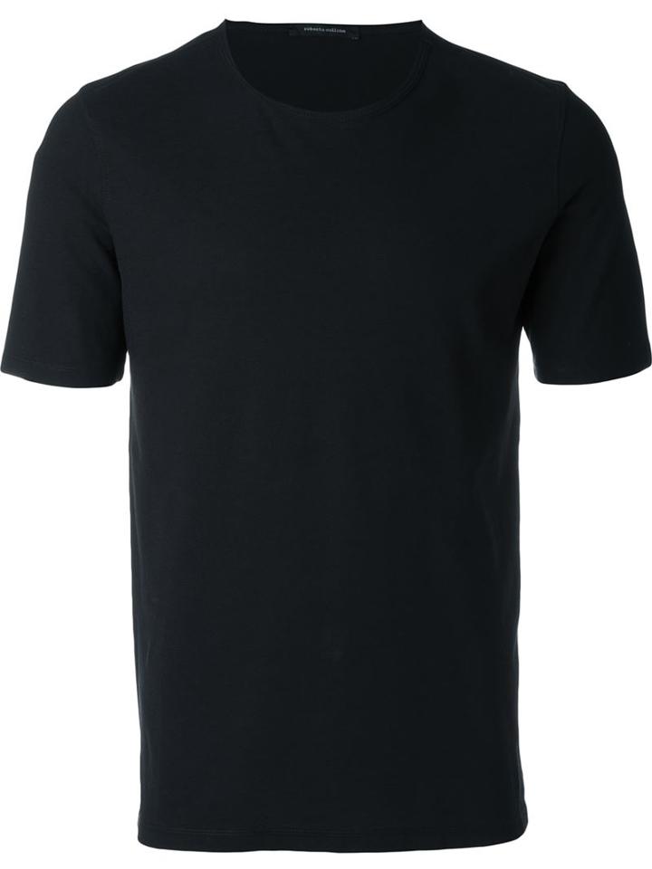 Roberto Collina Classic T-shirt, Men's, Size: 50, Black, Cotton