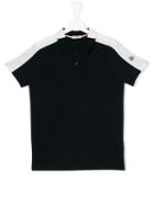 Moncler Kids - Contrast Stripe Polo Shirt - Kids - Cotton - 14 Yrs, Blue