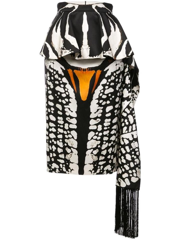 Alexander Mcqueen Animal Print Pencil Skirt - Black