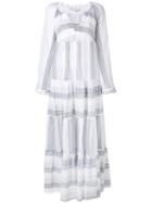 Stella Mccartney Striped Erika Maxi Dress, Women's, Size: 36, White, Cotton/cupro