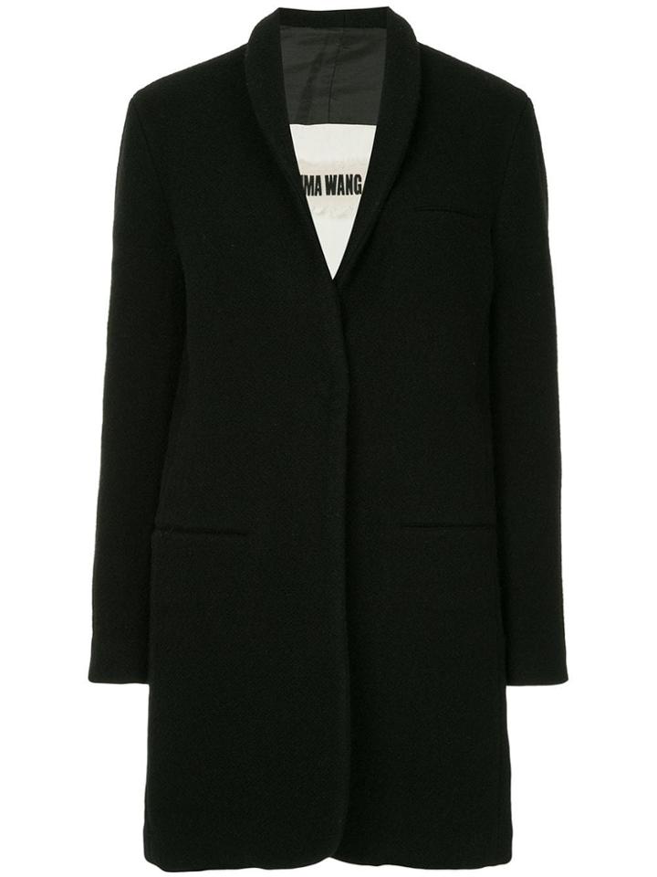 Uma Wang Midi Single Breasted Coat - Black