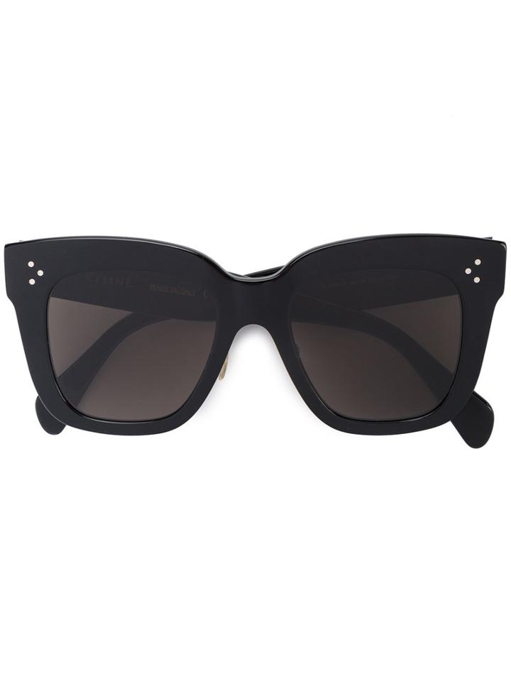 Céline Eyewear - Oversized Sunglasses - Women - Acetate - One Size, Black, Acetate