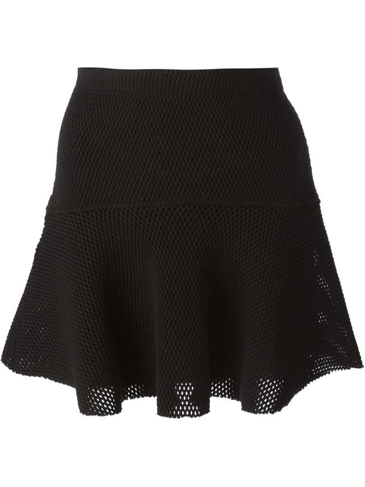Iro Mesh Layer Skirt, Women's, Size: 38, Black, Cotton/polyamide/wool