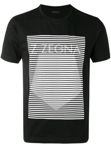 Z Zegna - Logo Print T-shirt - Men - Cotton - M, Black, Cotton