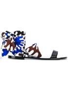 Emilio Pucci Textile Wrap Sandals - Blue