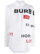 Burberry Horseferry Print Oversized Shirt - White