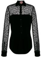 Romeo Gigli Pre-owned 1997 Sheer Velvet Blouse - Black
