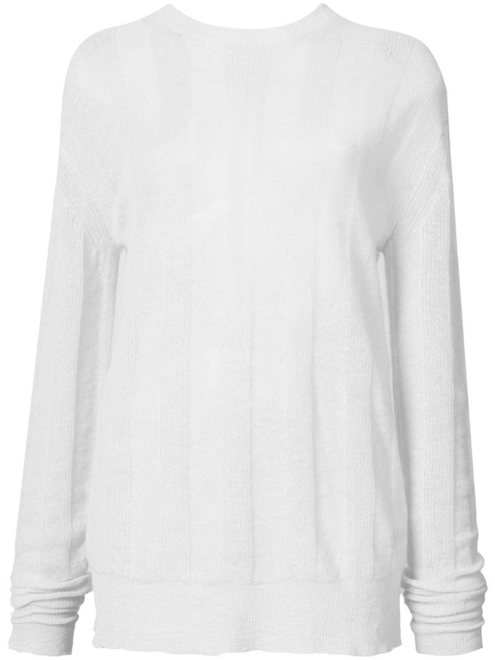Helmut Lang - Oversized Sweater - Women - Mohair/wool/polyimide - S, Green, Mohair/wool/polyimide