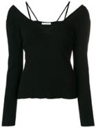 Altuzarra Cut Out V-neck Sweater - Black