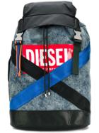 Diesel Printed Logo Backpack - Blue