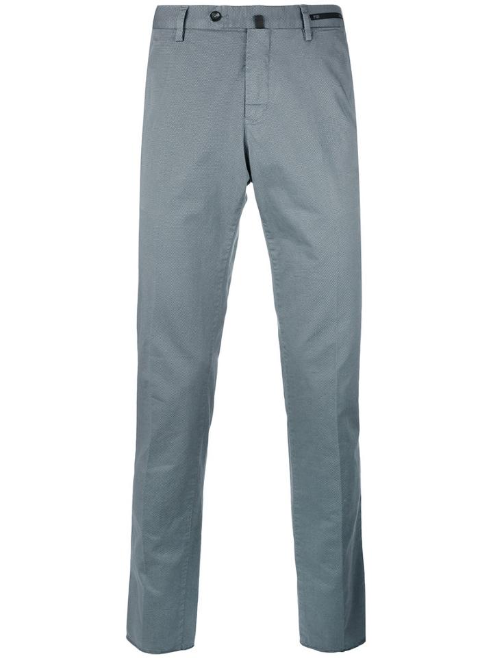 Pt01 Textured Trousers, Men's, Size: 50, Grey, Cotton/elastodiene