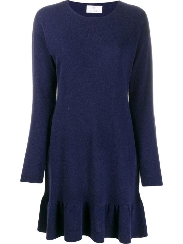 Allude Knitted Mini Dress - Blue