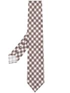 Kiton Checkered Knitted Tie - Brown