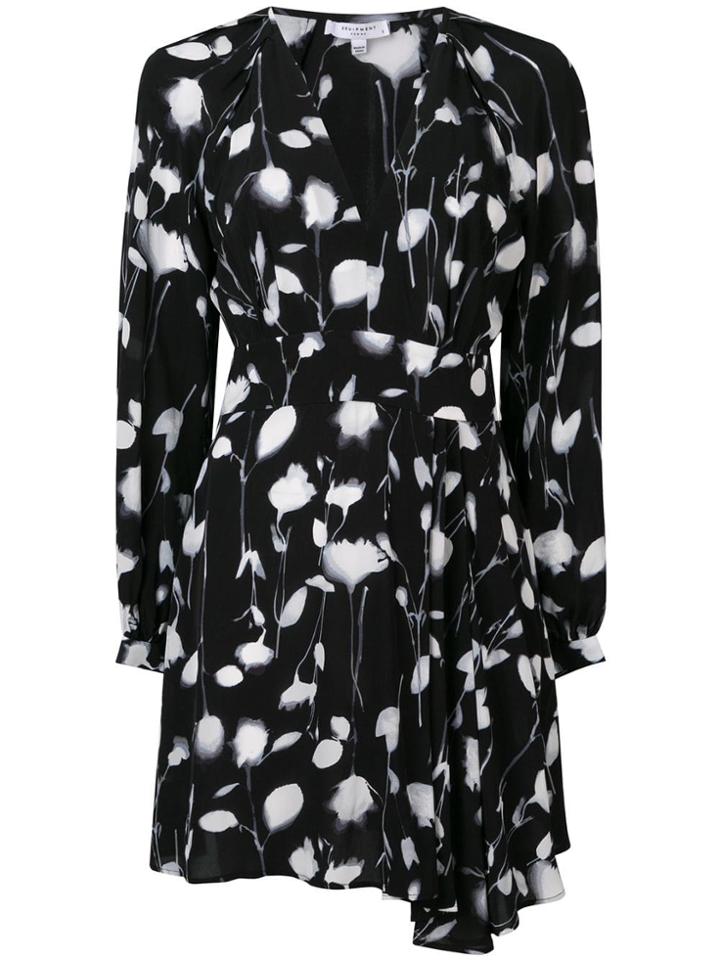 Equipment Floral Print Dress - Black