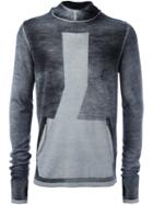 Stone Island Shadow Project Front Pockets Hooded Pullover, Men's, Size: Large, Grey, Wool