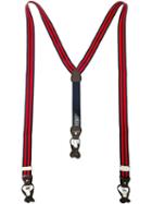 Hackett Striped Braces, Men's, Red, Polyester/spandex/elastane/leather