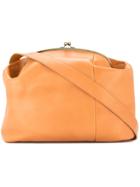 Macromauro Metal Frame Shoulder Bag - Brown