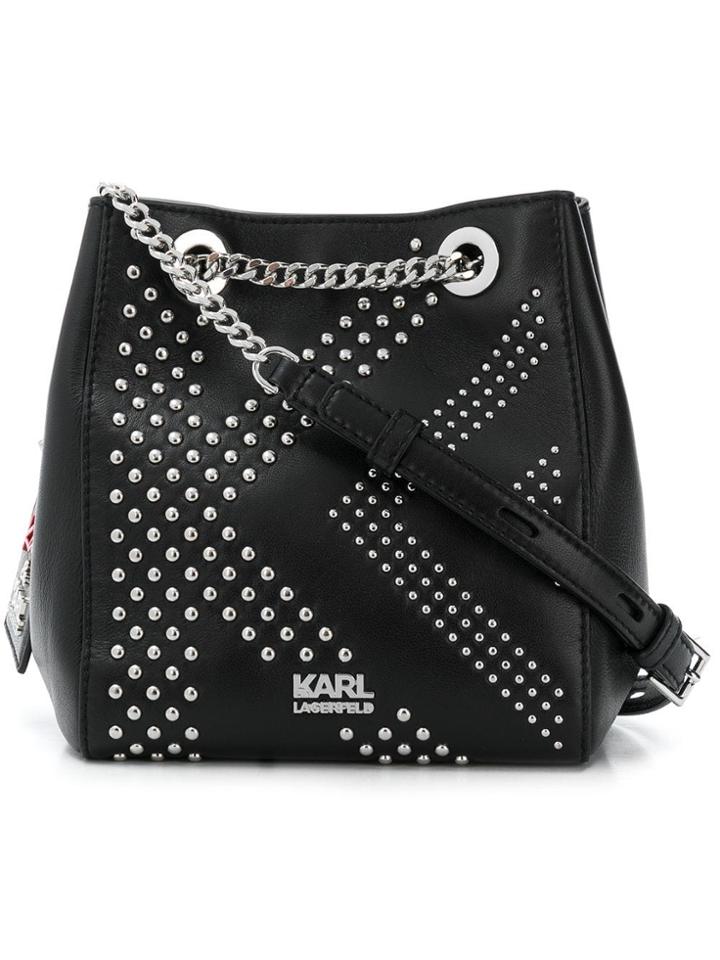 Karl Lagerfeld Karl X Kaia Rocky Bucket Bag - Black