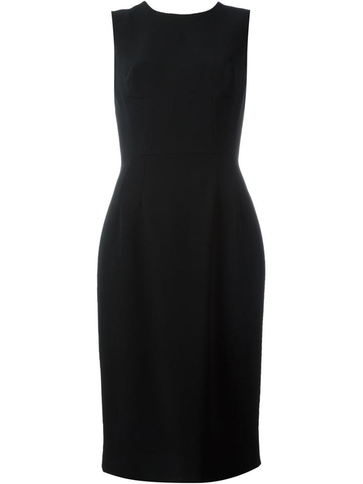 Dolce & Gabbana Fitted Dress, Women's, Size: 44, Black, Viscose/acetate/spandex/elastane/silk