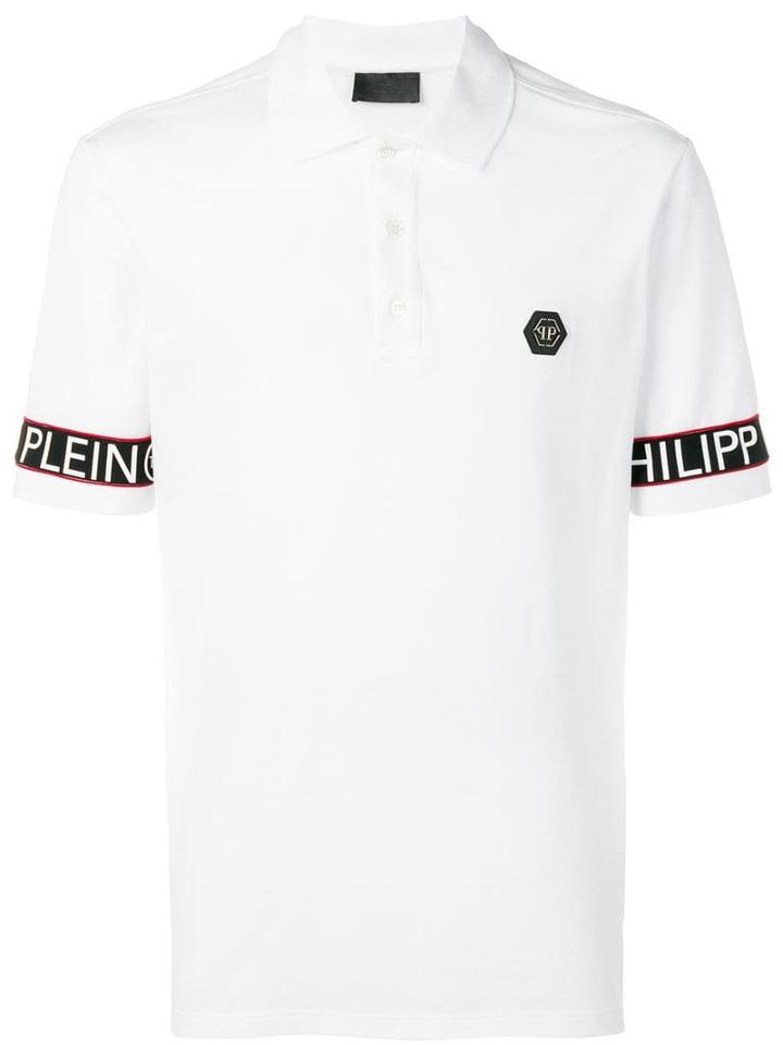 Philipp Plein Logo Cuff Polo Shirt - White