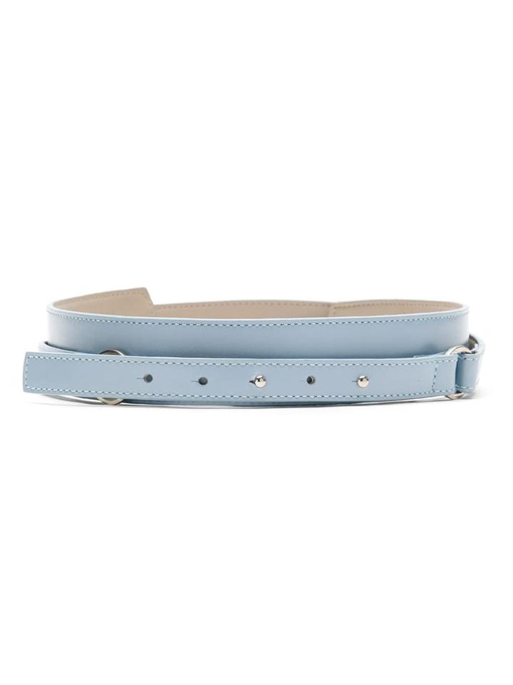 Reinaldo Lourenço Leather Belt - Blue