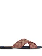 Gucci Men's Gg Canvas Slide Sandal - Red