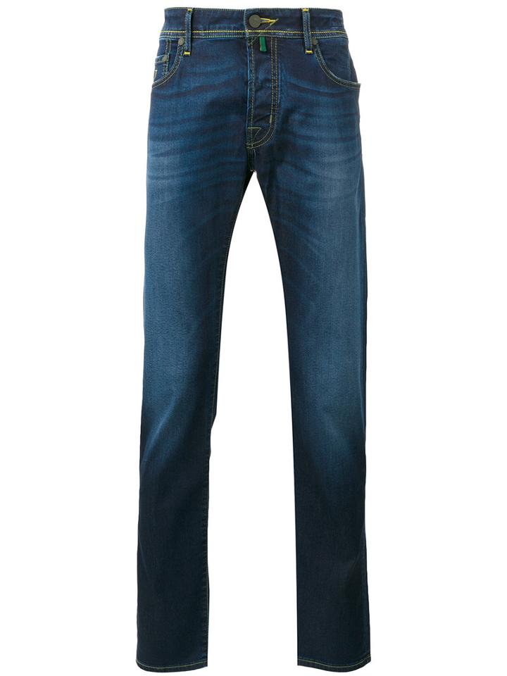 Jacob Cohen Straight-leg Jeans, Men's, Size: 34, Blue, Cotton/polyester/spandex/elastane