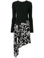 Proenza Schouler Printed Asymmetric Skirt Dress - Black