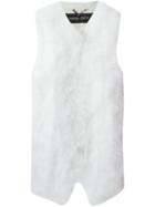 Giorgio Brato Mid-length Vest, Women's, Size: 42, White, Polyester/wool/turkey Feather