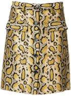 Etro Snakeskin-effect Mini Skirt - Yellow & Orange