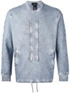 Stone Island Shadow Project - Zip Detail Sweatshirt - Men - Cotton - M, Grey, Cotton
