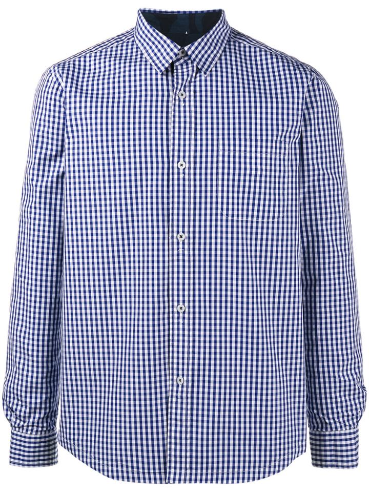 Sophnet. Gingham Checked Reversible Shirt - Blue