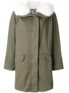 Yves Salomon Army Oversized Buttoned Parka - Green