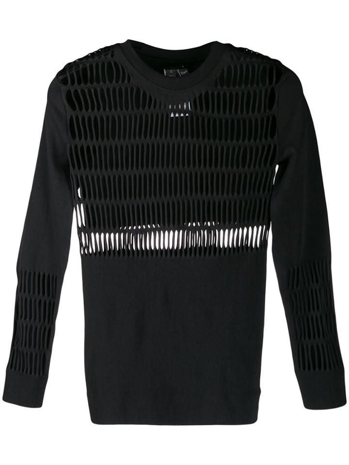 Adidas By Stella Mccartney Warp Cut-out Knitted Top - Black