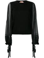 Nº21 Sheer Sleeve Sweatshirt - Black