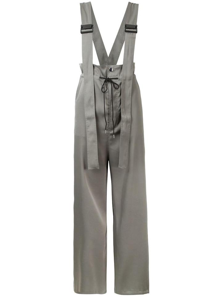 G.v.g.v. Twill Utility Braces Jumpsuit, Women's, Size: 34, Green, Polyester/triacetate