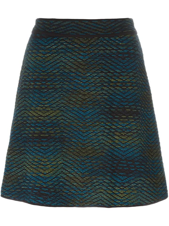M Missoni Short A-line Skirt, Women's, Size: 38, Black, Polyamide/viscose/wool