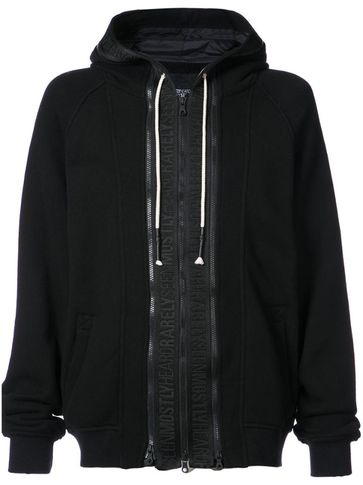 Mostly Heard Rarely Seen Zip Front Hoodie - Black