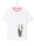 Marni Kids Teen Cat-print T-shirt - White